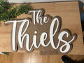 Personalized Family Name Sign – Layered Wood Last Name Decor