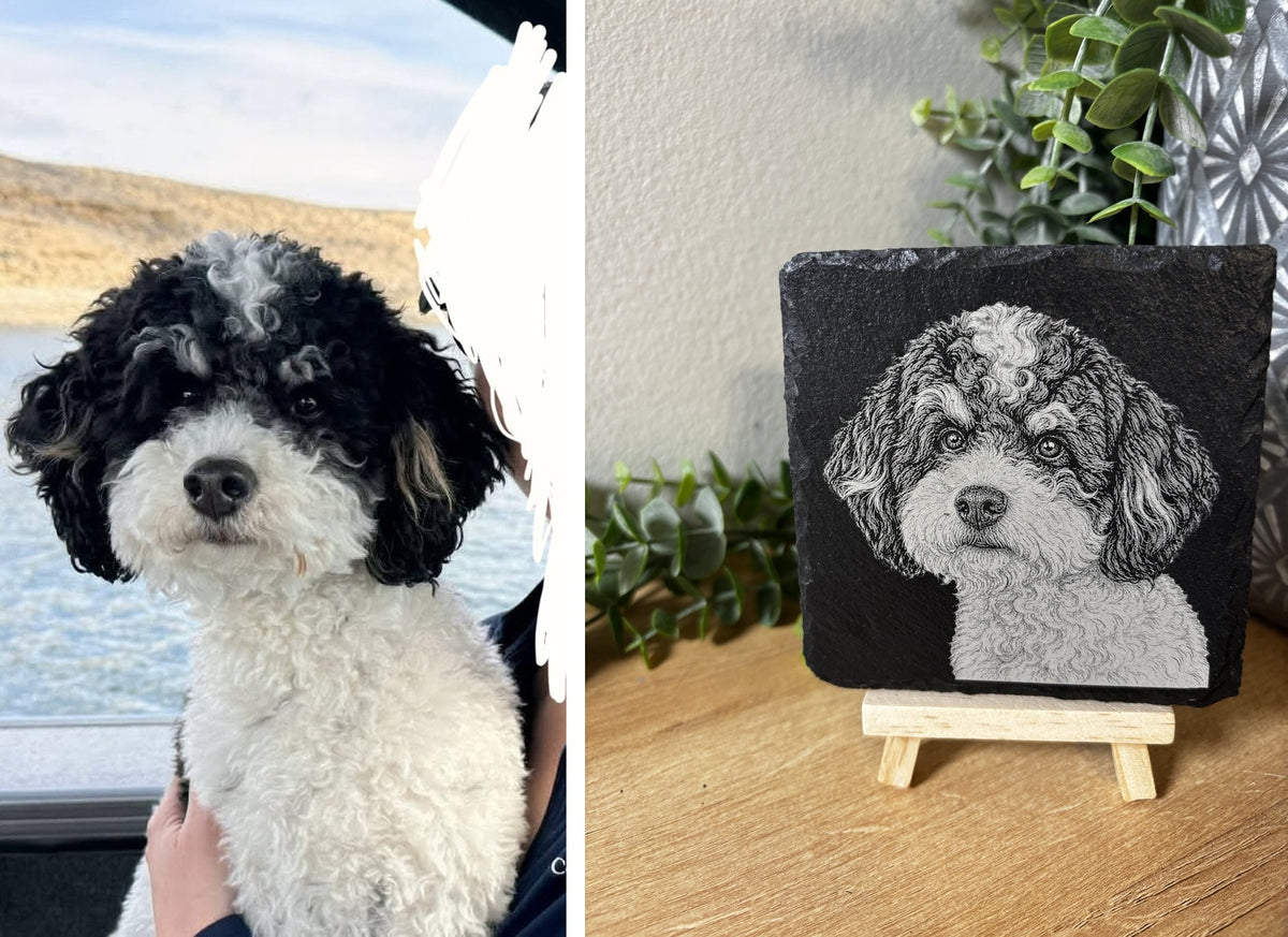 Custom Pet Portraits on Slate