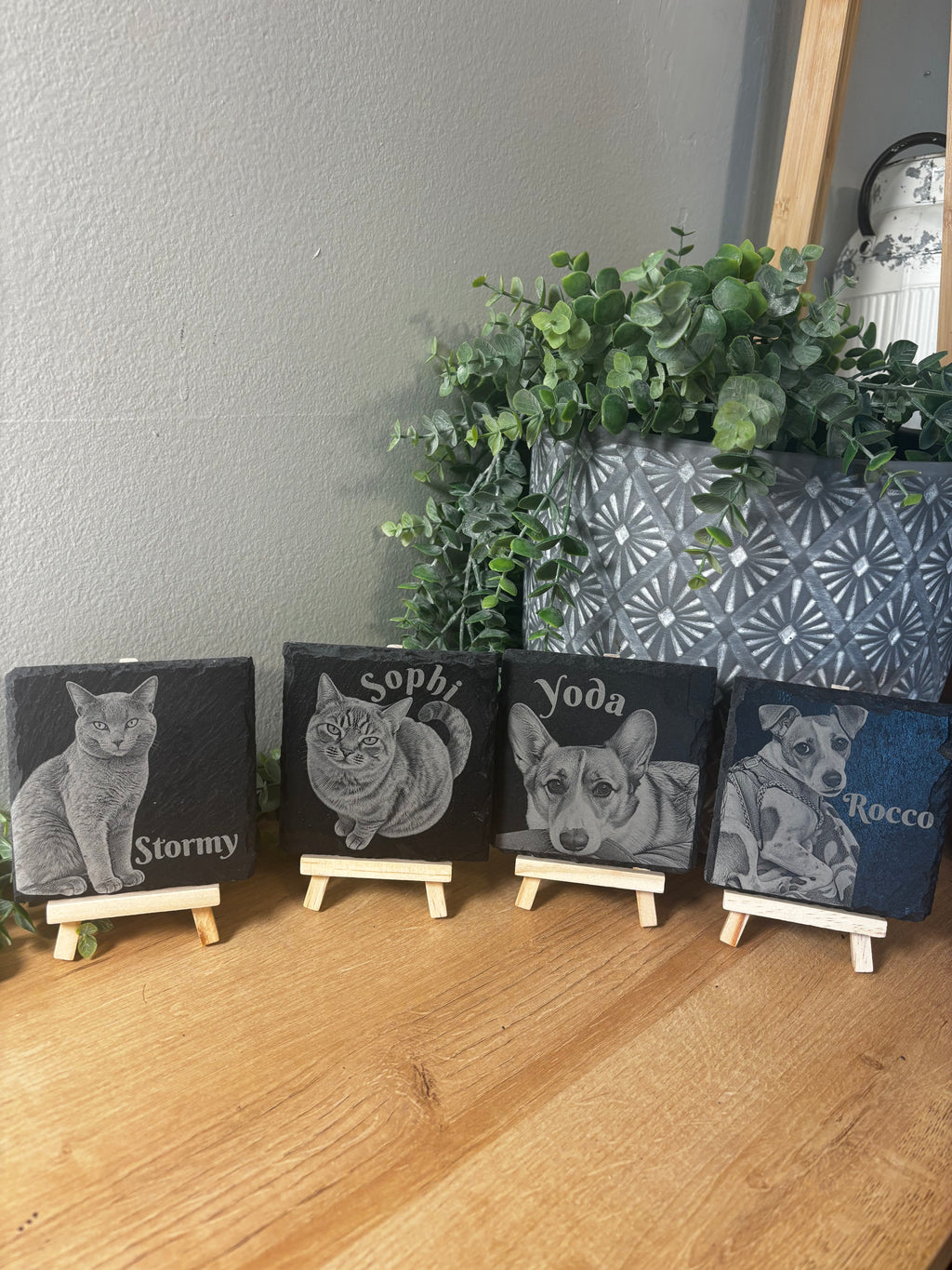 Custom Pet Portraits on Slate