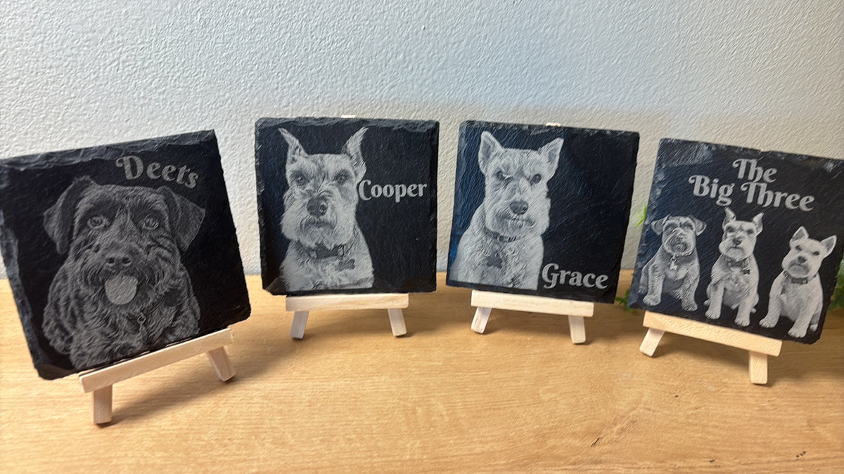 Custom Pet Portraits on Slate