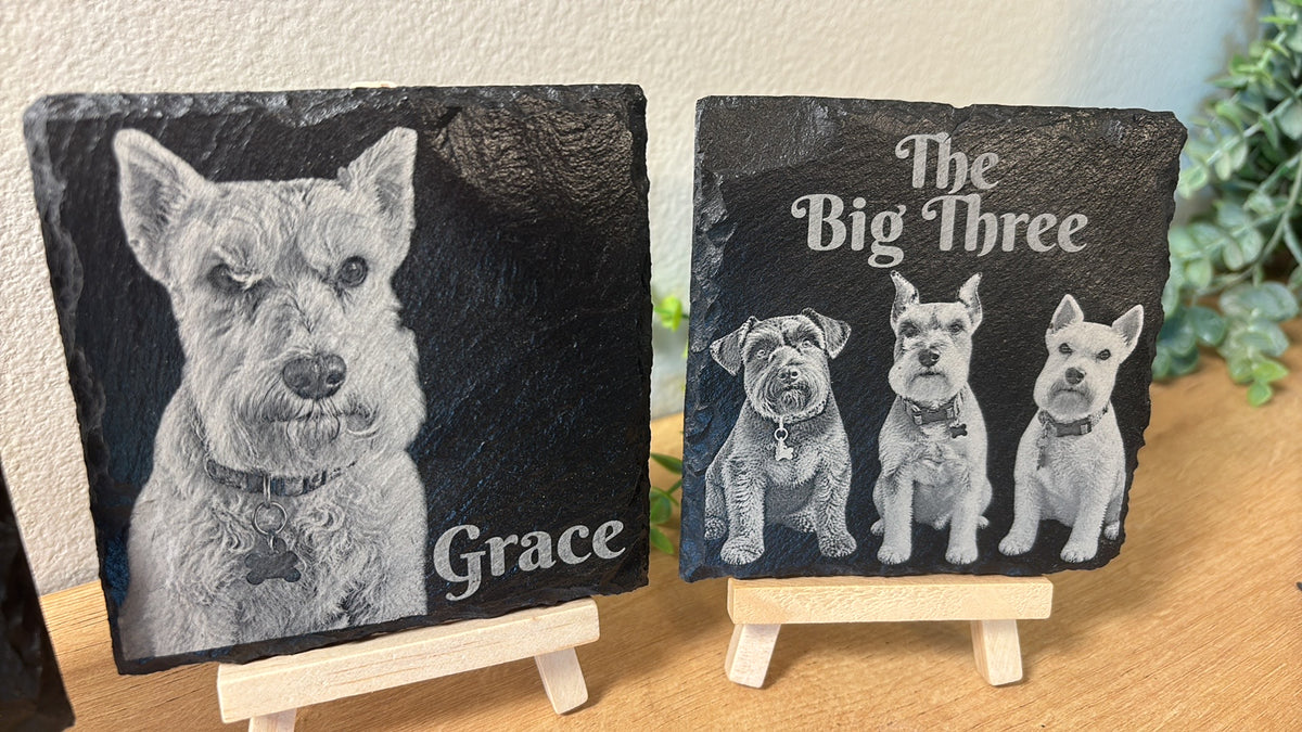 Custom Pet Portraits on Slate