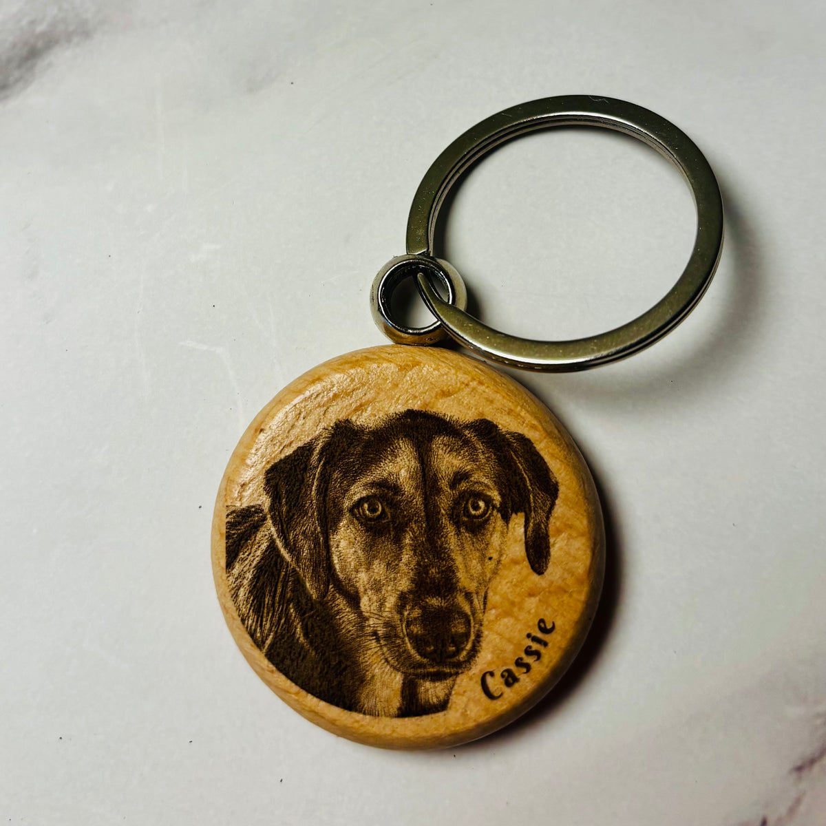 Personalized Pet Photo Keychain – Custom Pet Portrait