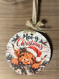 Highland Cow Ornament | Rustic Christmas Decor